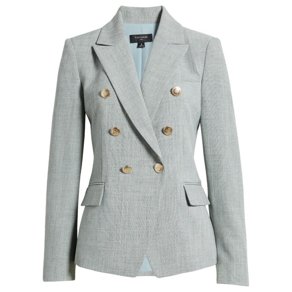 Tahari ASL Melangé Stretch Crepe Blazer - Size: 8